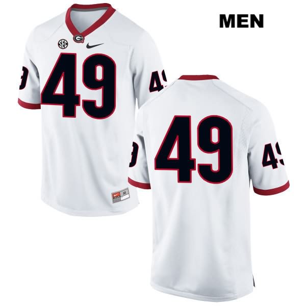 Georgia Bulldogs Men's Turner Fortin #49 NCAA No Name Authentic White Nike Stitched College Football Jersey LOZ5256WQ
